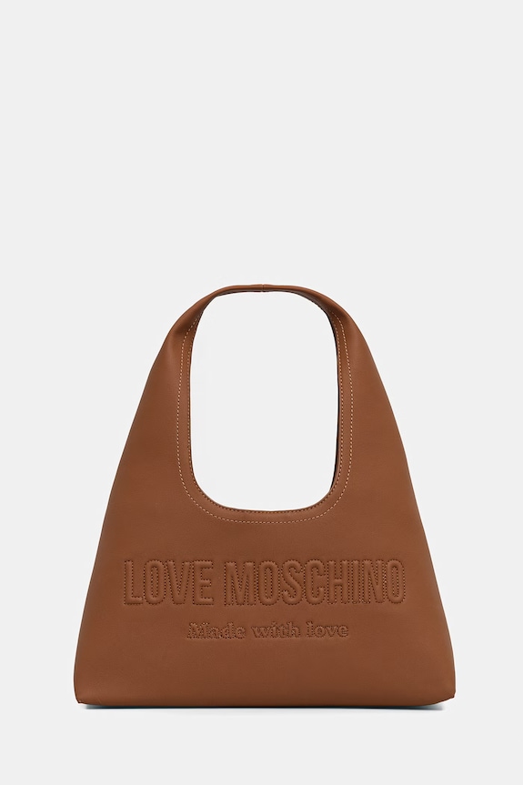 Kabelka Love Moschino hladký hnědá JC4047PP1OLE0200