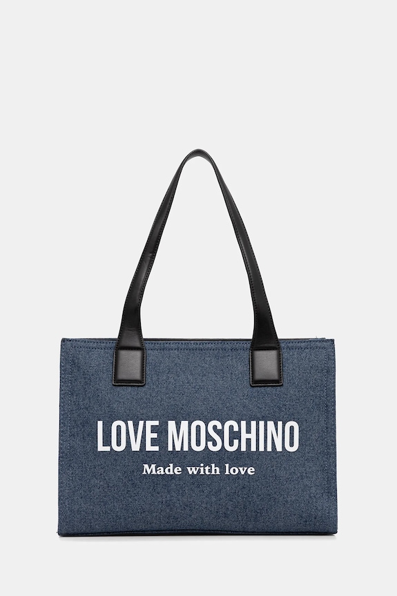Love Moschino poșetă nu incape in A4 bleumarin JC4056PP1OLG170A