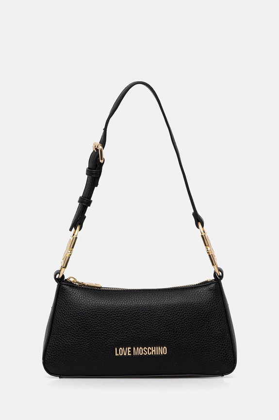Kabelka Love Moschino nášivka čierna JC4007PP1OLB0000