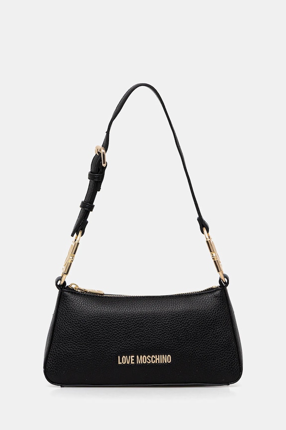 Kabelka Love Moschino nášivka čierna JC4007PP1OLB0000