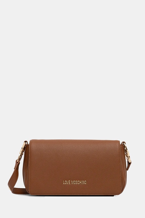 Love Moschino torebka nie mieści A4 brązowy JC4008PP1OLB0200