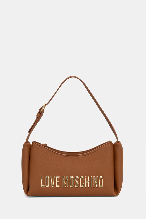 Love Moschino torebka nie mieści A4 brązowy JC4106PP1OKD0200