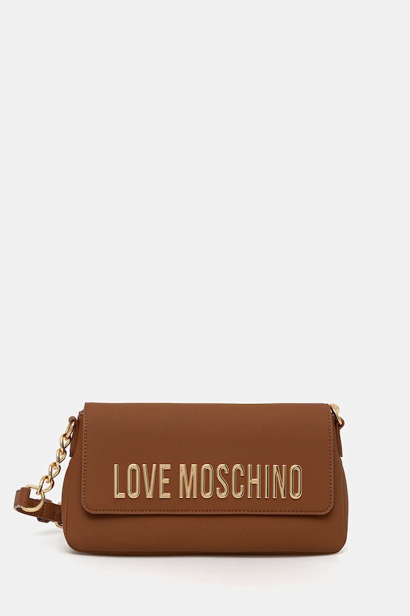 Love Moschino torebka nie mieści A4 brązowy JC4109PP1OKD0200