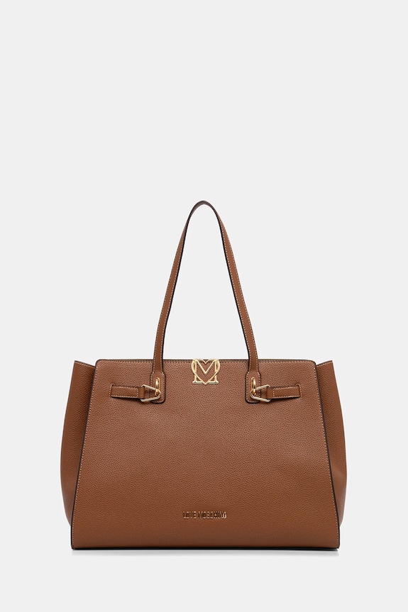Love Moschino torebka mieści A4 brązowy JC4124PP1OLM0200