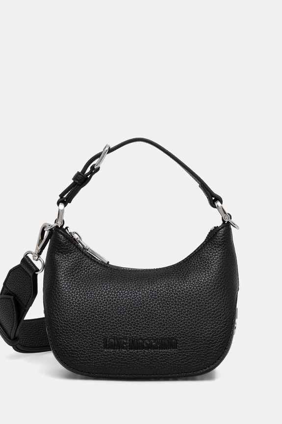 Kabelka Love Moschino nášivka čierna JC4019PP1OLT000B