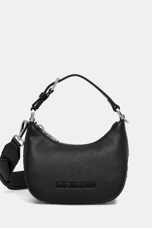 Kabelka Love Moschino nášivka čierna JC4019PP1OLT000B