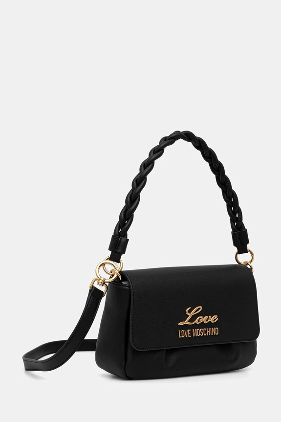 Love Moschino poșetă de piele JC4160PP1OL1900A negru SS26