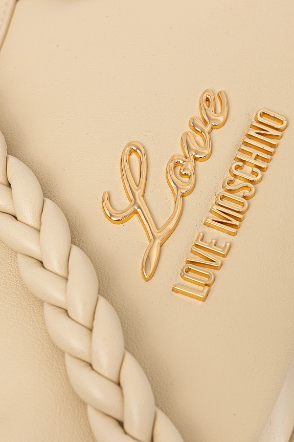 Love Moschino geantă de piele bej JC4161PP1OL1912A