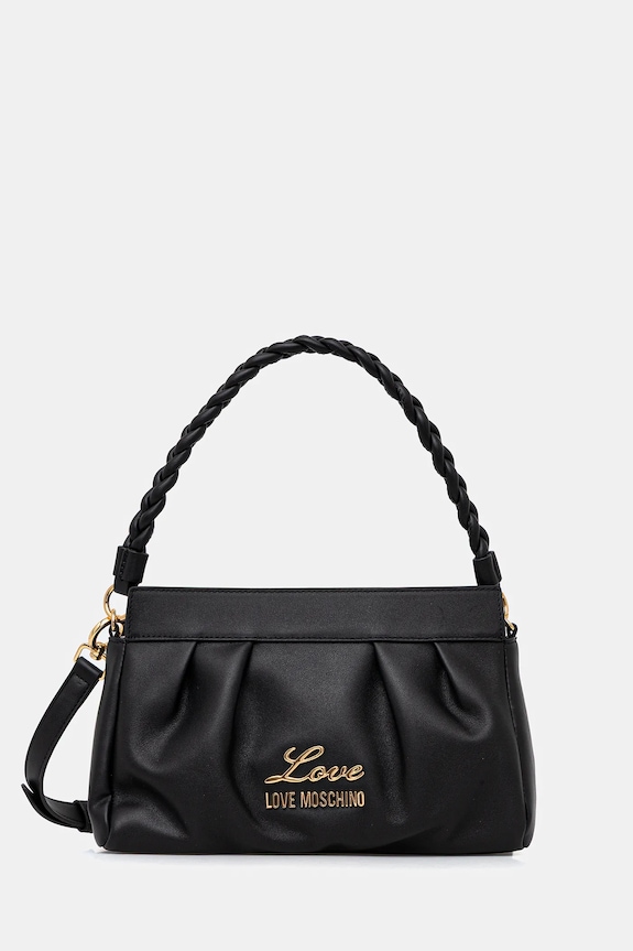 Love Moschino geantă nu incape in A4 negru JC4159PP1OL1900A