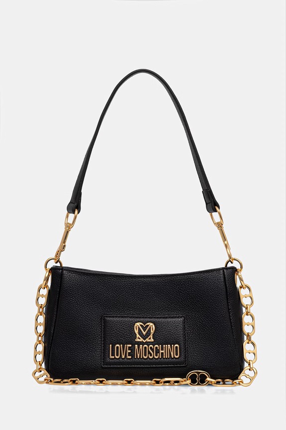 Шкіряна сумочка Love Moschino не вміщує А4 чорний JC4167PP1OL1200A