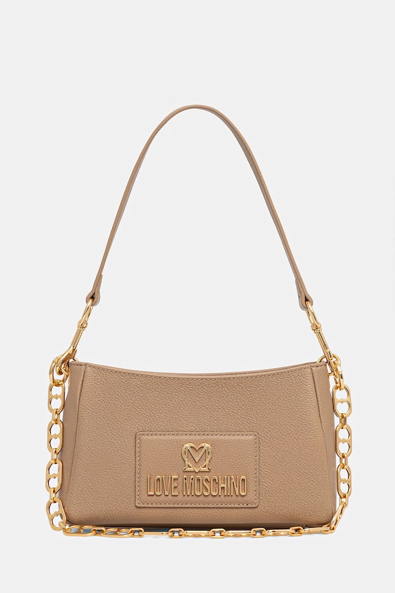 Τσάντα Love Moschino λείο δέρμα μπεζ JC4167PP1OL1210A