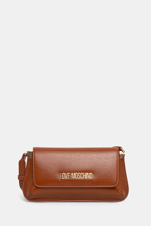 Love Moschino torebka aplikacja brązowy JC4058PP1OLH0200