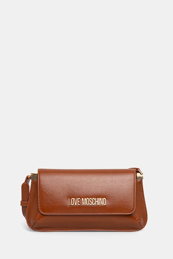 Love Moschino torebka aplikacja brązowy JC4058PP1OLH0200