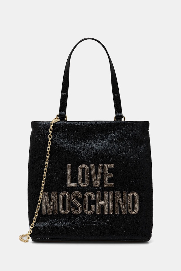 Love Moschino poșetă nu incape in A4 negru JC4102PP1OLK0000