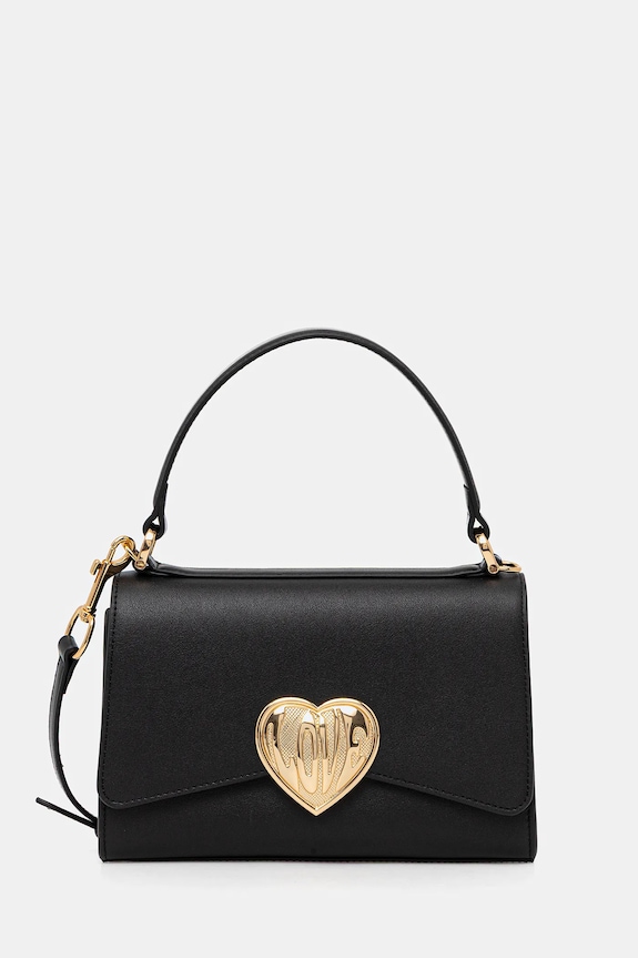 Love Moschino geantă nu incape in A4 negru JC4146PP1OL1600A