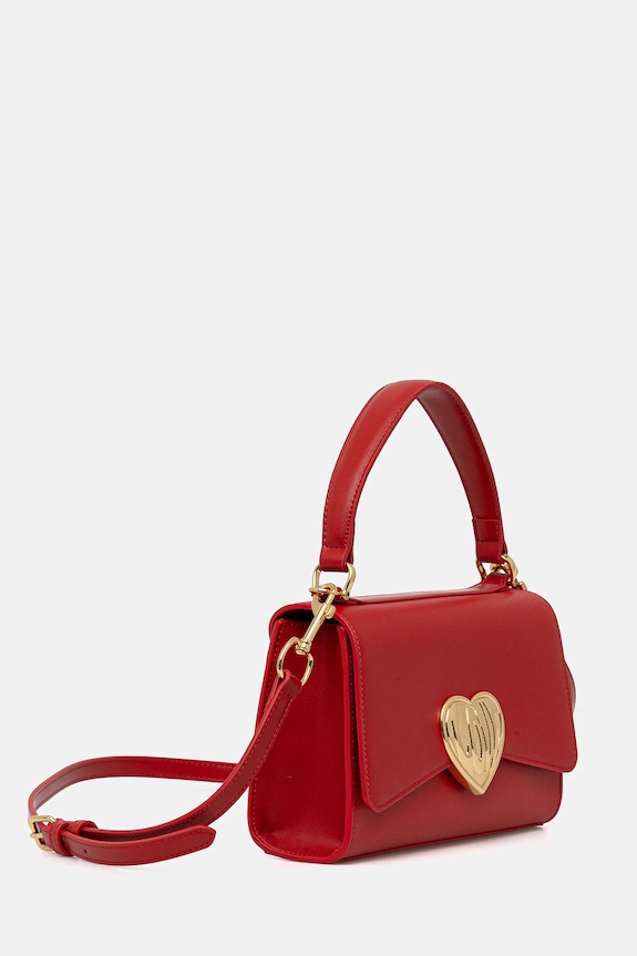 Love Moschino geantă de piele JC4146PP1OL1650A rosu SS26