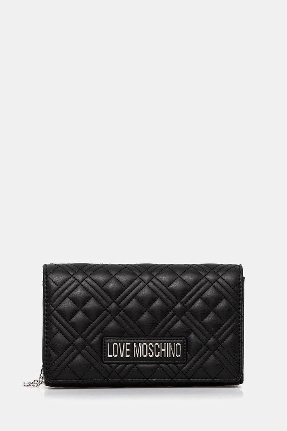 Love Moschino geantă nu incape in A4 negru JC4079PP1OLA000B