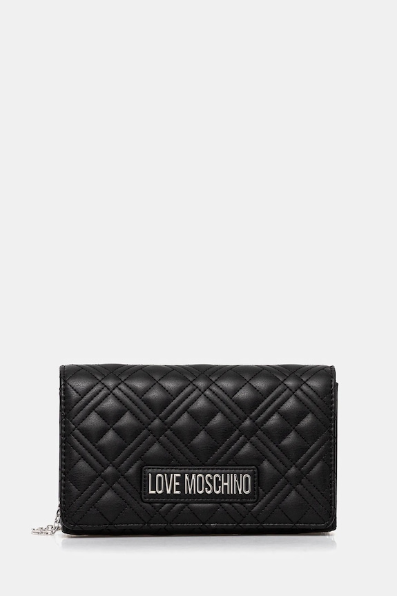 Love Moschino geantă nu incape in A4 negru JC4079PP1OLA000B