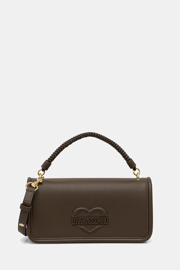 Love Moschino poșetă nu incape in A4 maro JC4096PP1OLL0203