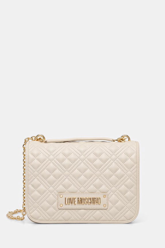 Love Moschino torebka aplikacja beżowy JC4000PP1OLA0110