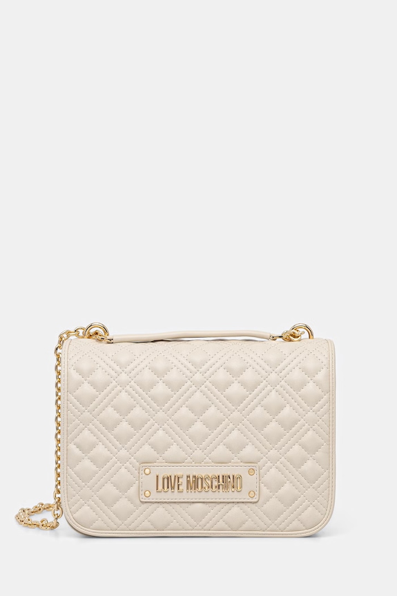 Love Moschino torebka aplikacja beżowy JC4000PP1OLA0110