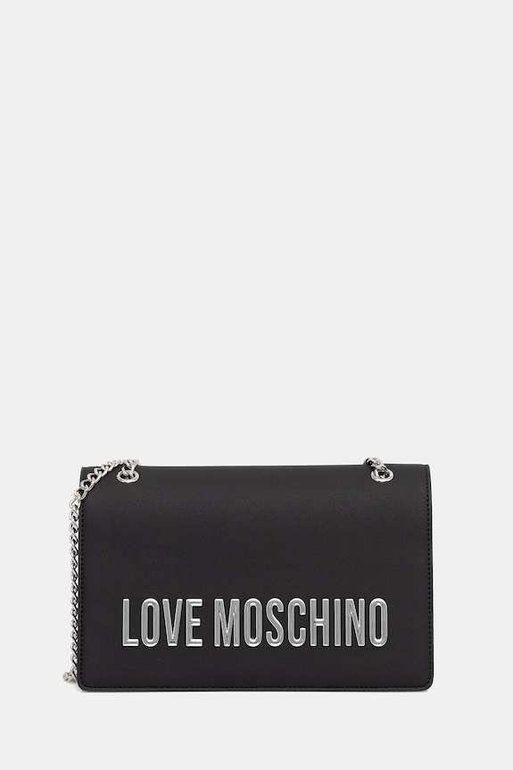 Love Moschino poșetă nu incape in A4 negru JC4192PP1OKD000B