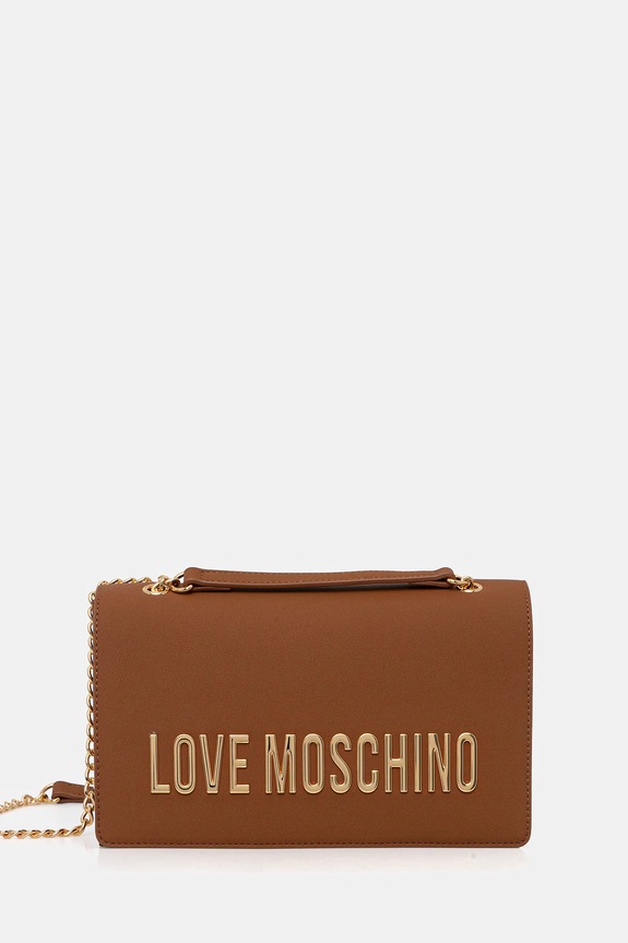 Kabelka Love Moschino imitácia kože hnedá JC4192PP1OKD0200