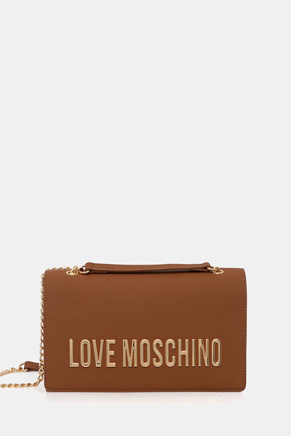 Kabelka Love Moschino imitácia kože hnedá JC4192PP1OKD0200