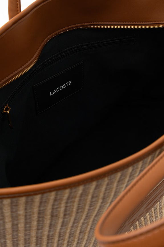 Lacoste сумка-шопер жіноча плетена NF5247PB бежевий
