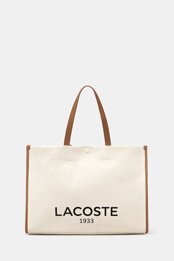 Lacoste tote taška dámská bavlněná béžová NU4342TD