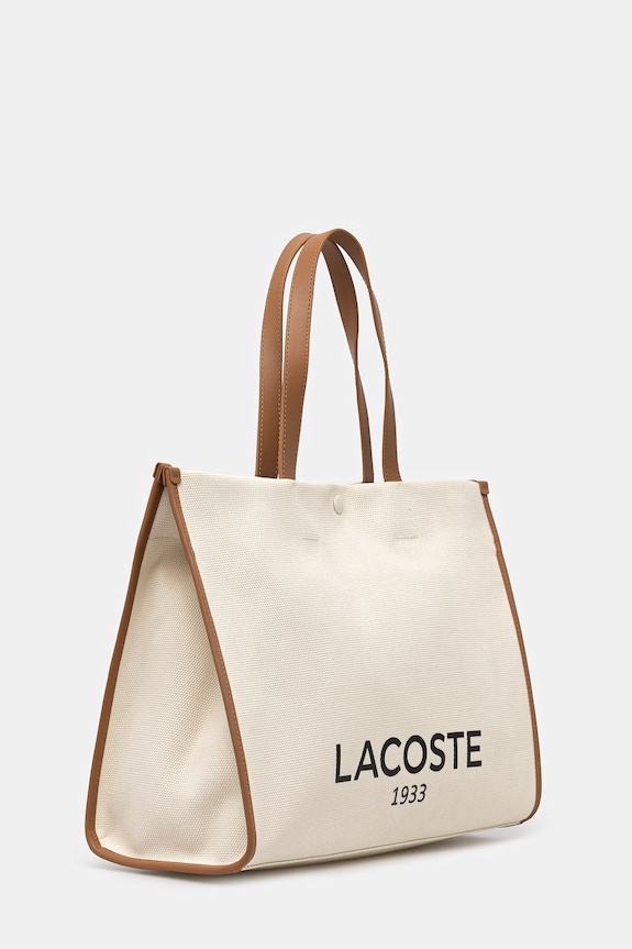 Lacoste tote taška dámská bavlněná NU4342TD béžová SS26