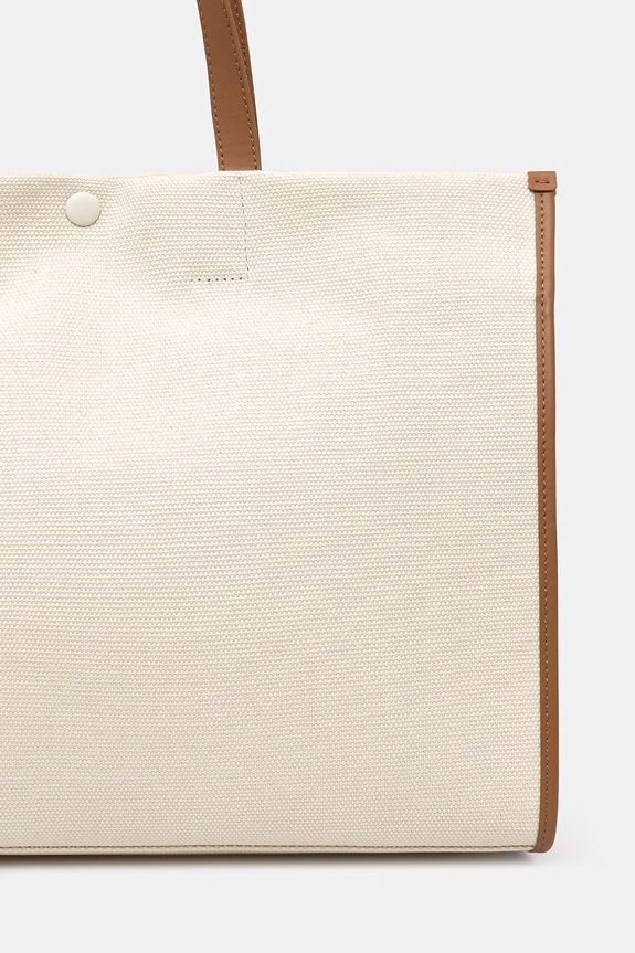 Doplňky Lacoste tote taška dámská bavlněná NU4342TD béžová