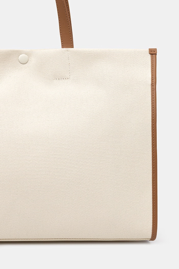 Doplňky Lacoste tote taška dámská bavlněná NU4342TD béžová