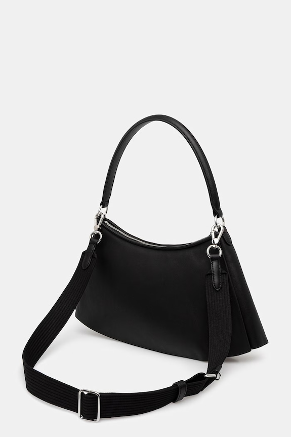 Doplňky Lacoste crossbody kabelka dámská kožená NU5176DP černá