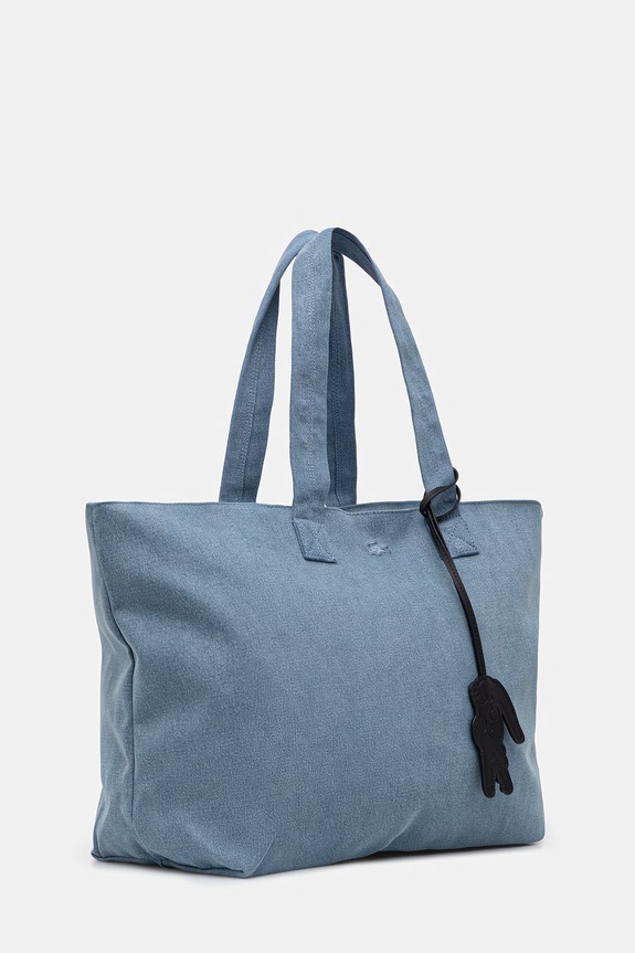 Lacoste чанта tote дамска от деним NU5241PB син SS26