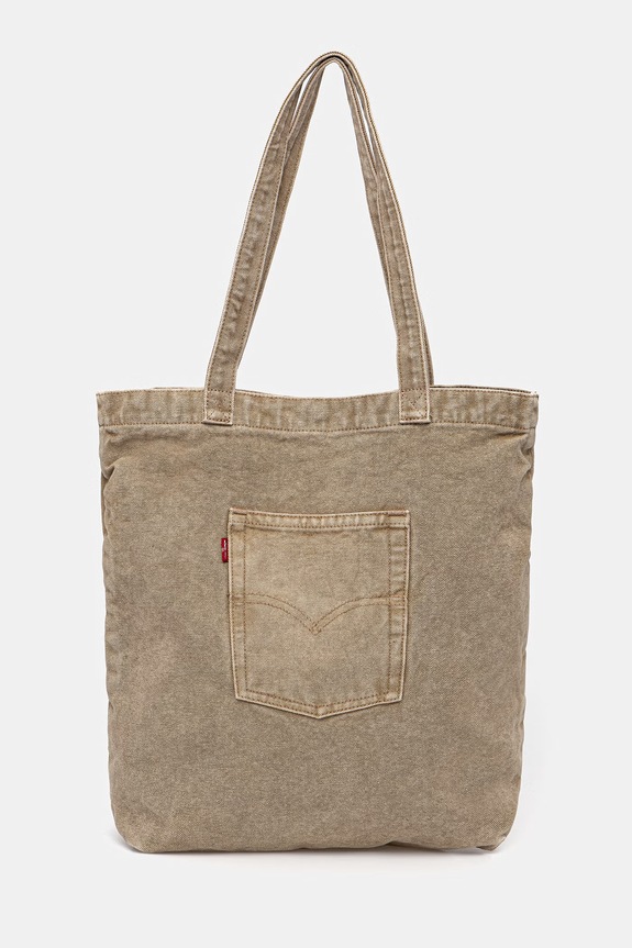 Levi's borsa in jeans BACK POCKET TOTE ELEVATION semplice beige 005FV