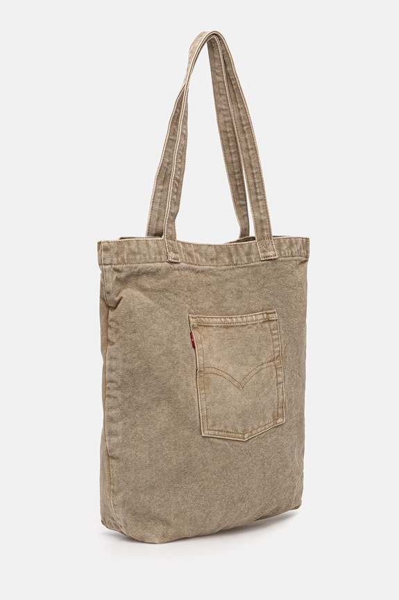 Levi's borsa in jeans BACK POCKET TOTE ELEVATION 005FV beige SS26