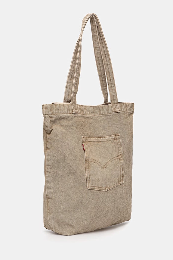 Levi's borsa in jeans BACK POCKET TOTE ELEVATION 005FV beige SS26