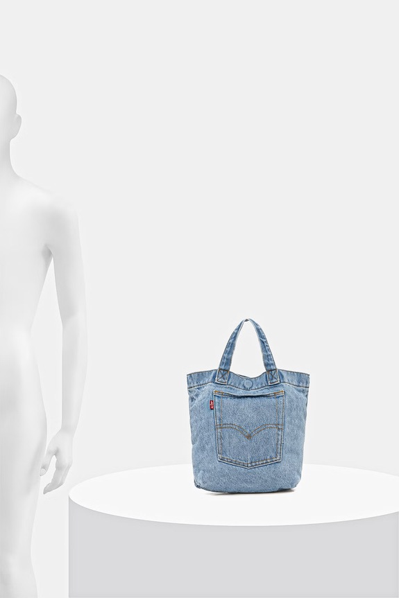 Βαμβακερή τσάντα Levi's MINI BACK POCKET TOTE 005FW