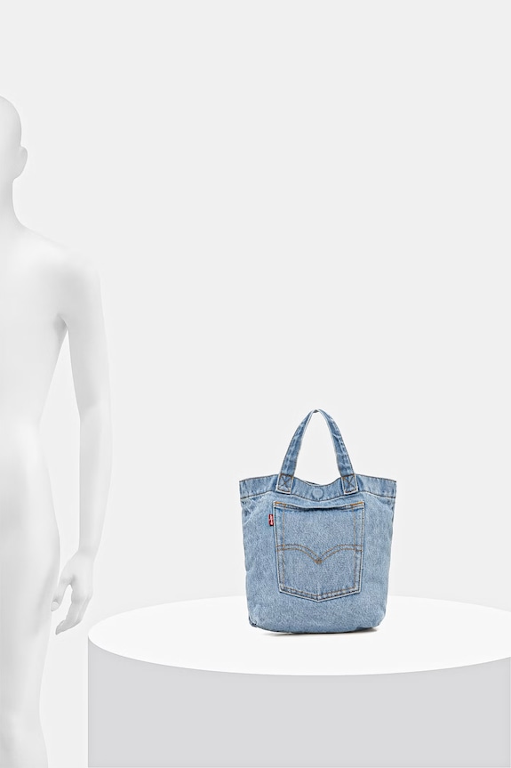 Βαμβακερή τσάντα Levi's MINI BACK POCKET TOTE 005FW