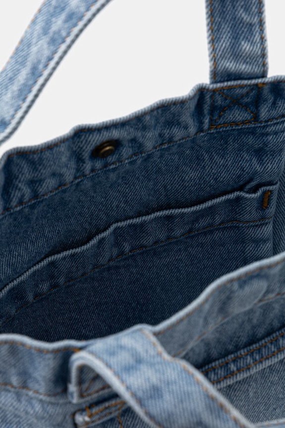 Βαμβακερή τσάντα Levi's MINI BACK POCKET TOTE 005FW μπλε