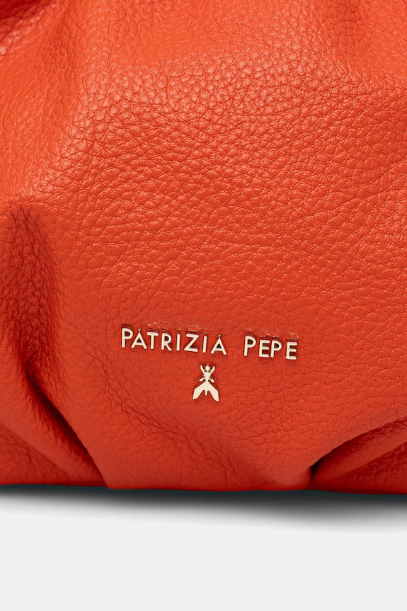 Patrizia Pepe vrećasta torba za žene kožna Bubble narančasta 2B0161.L133