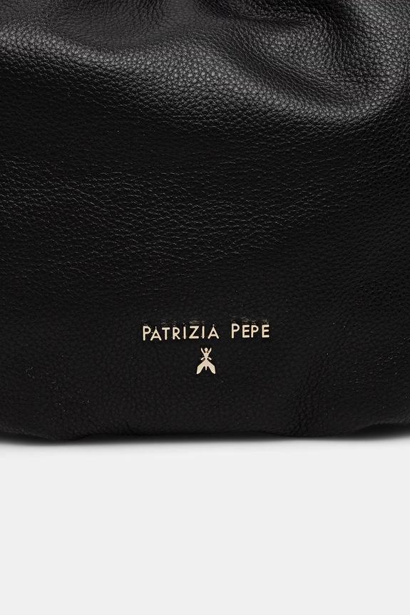 Patrizia Pepe vrećasta torba za žene kožna Bubble crna 2B0162.L133
