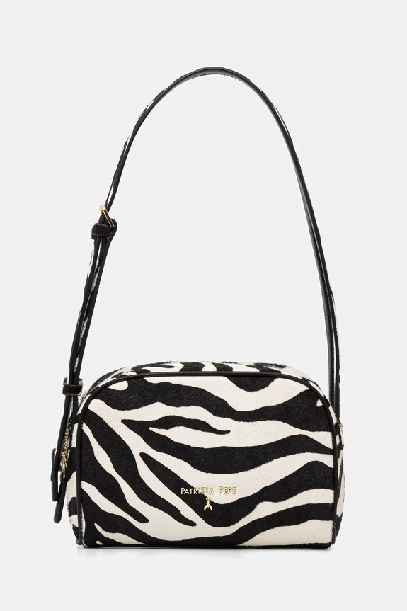 Patrizia Pepe τσάντα baguette γυναικεία δερμάτινη μαύρο 2B0168.L056