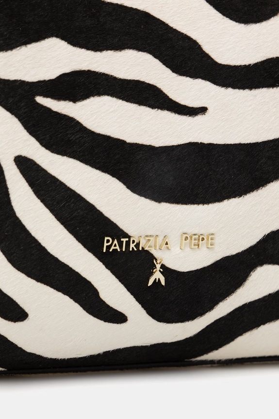 Patrizia Pepe τσάντα baguette γυναικεία δερμάτινη μαύρο 2B0168.L056