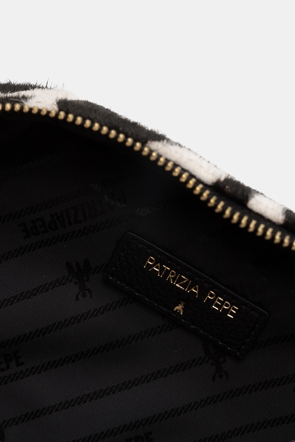 Patrizia Pepe τσάντα baguette γυναικεία δερμάτινη 2B0168.L056 μαύρο