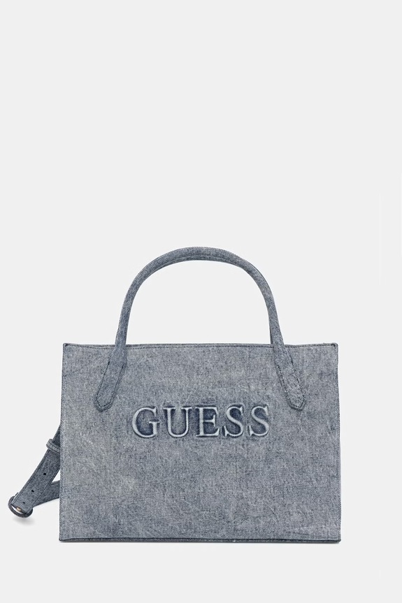 Guess torebka shopper damska jeansowa JODI niebieski HWDG97.69220