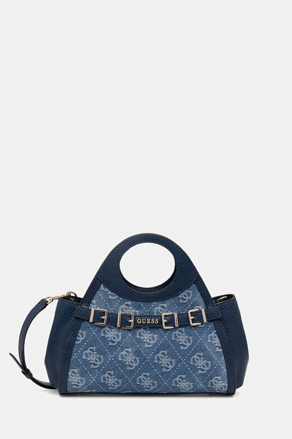 Guess μικρή γυναικεία τσάντα DOVIE σκούρο μπλε HWDG99.09050