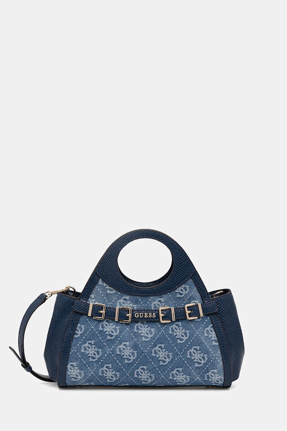 Guess μικρή γυναικεία τσάντα DOVIE σκούρο μπλε HWDG99.09050