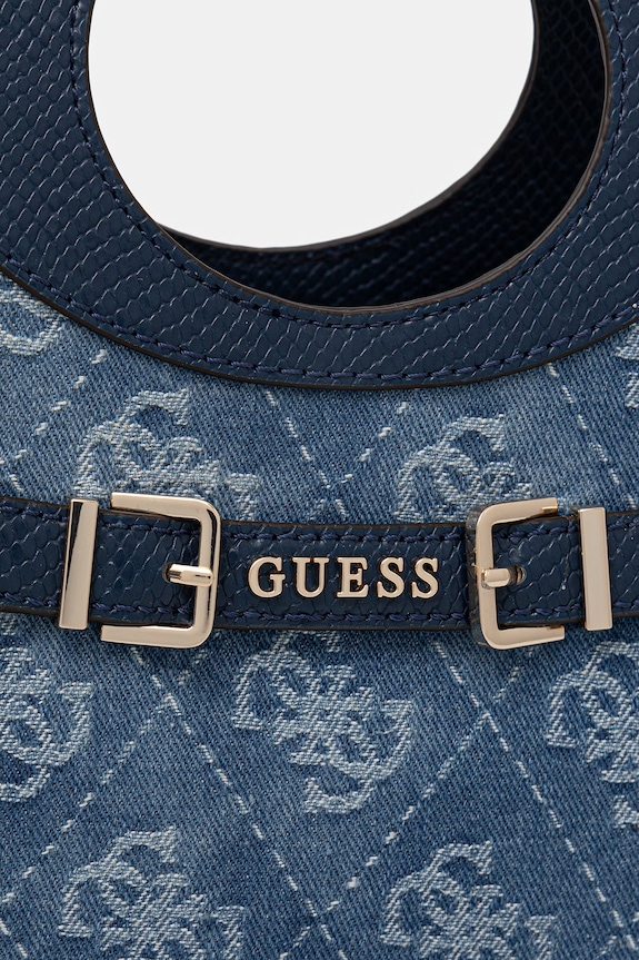 Guess μικρή γυναικεία τσάντα DOVIE σκούρο μπλε HWDG99.09050